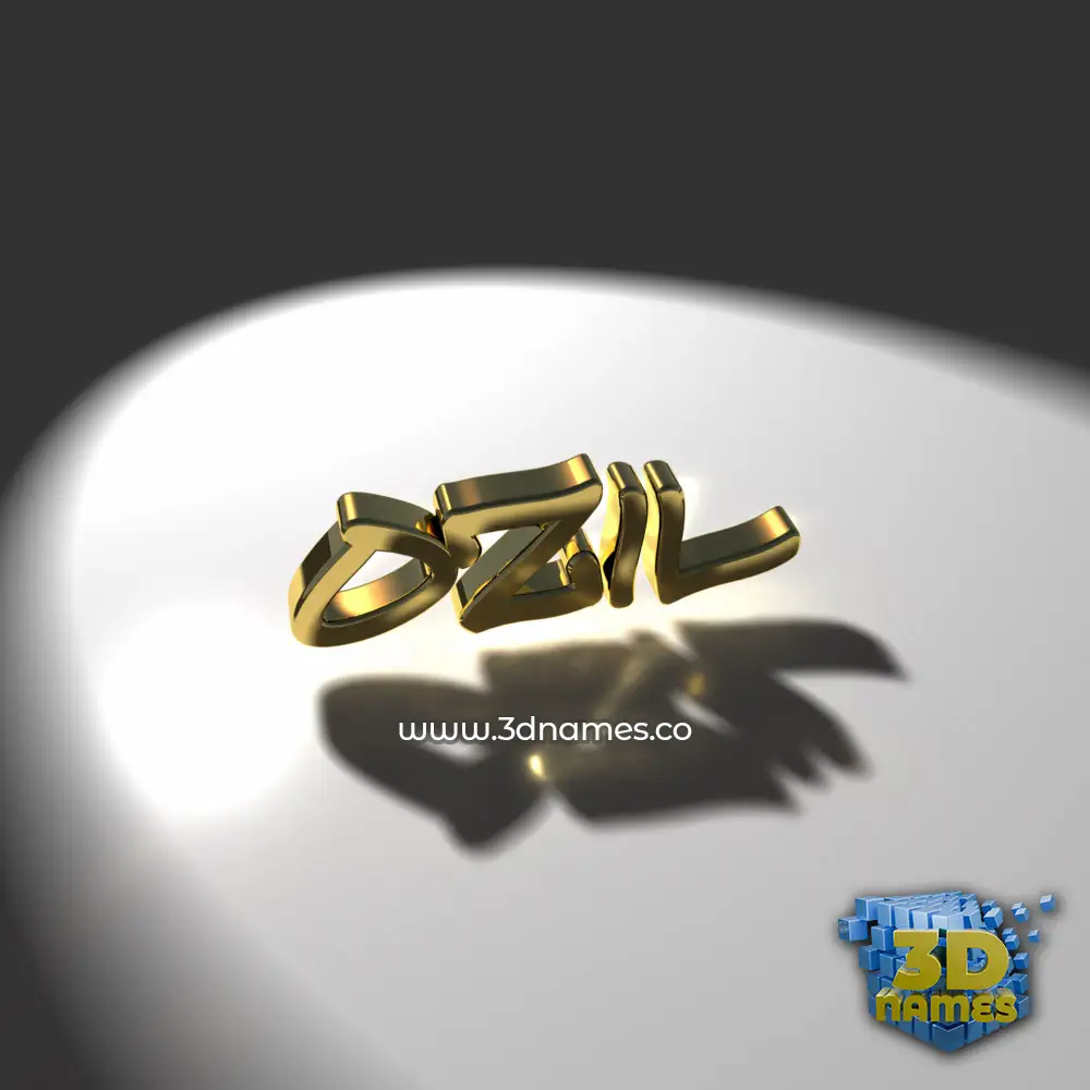 ozil in Gold Shine style - 3D name wallpaper