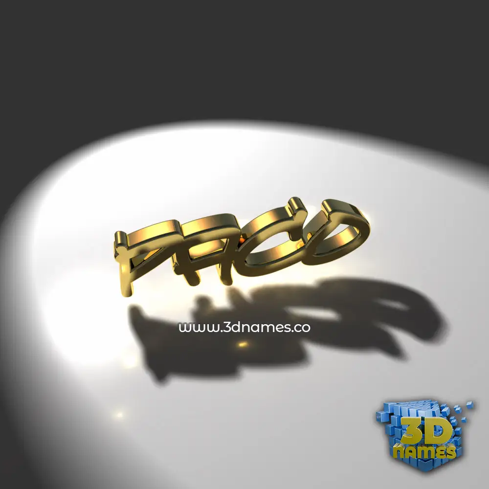 paco in Gold Shine style - 3D name wallpaper