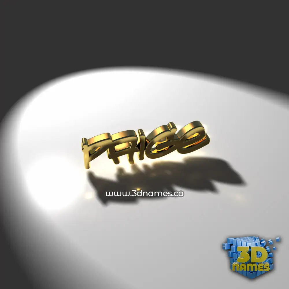 paige in Gold Shine style - 3D name wallpaper
