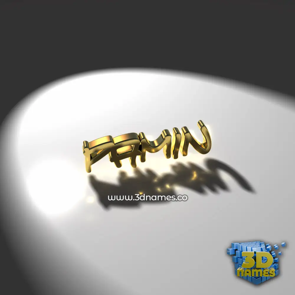 pamin in Gold Shine style - 3D name wallpaper