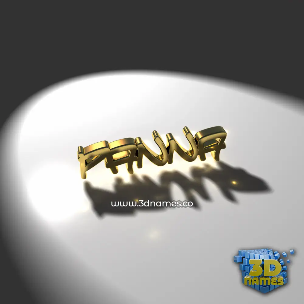 panna in Gold Shine style - 3D name wallpaper