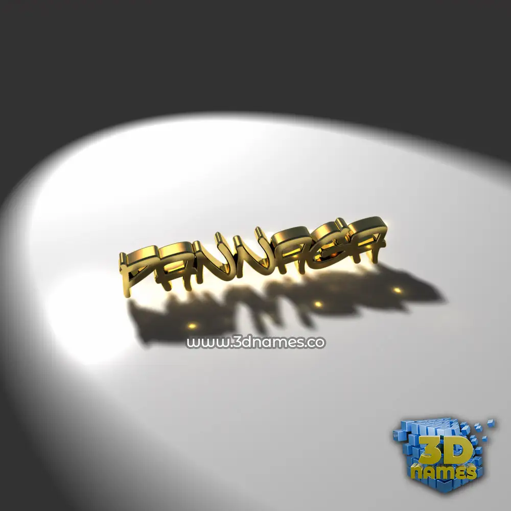 pannaga in Gold Shine style - 3D name wallpaper