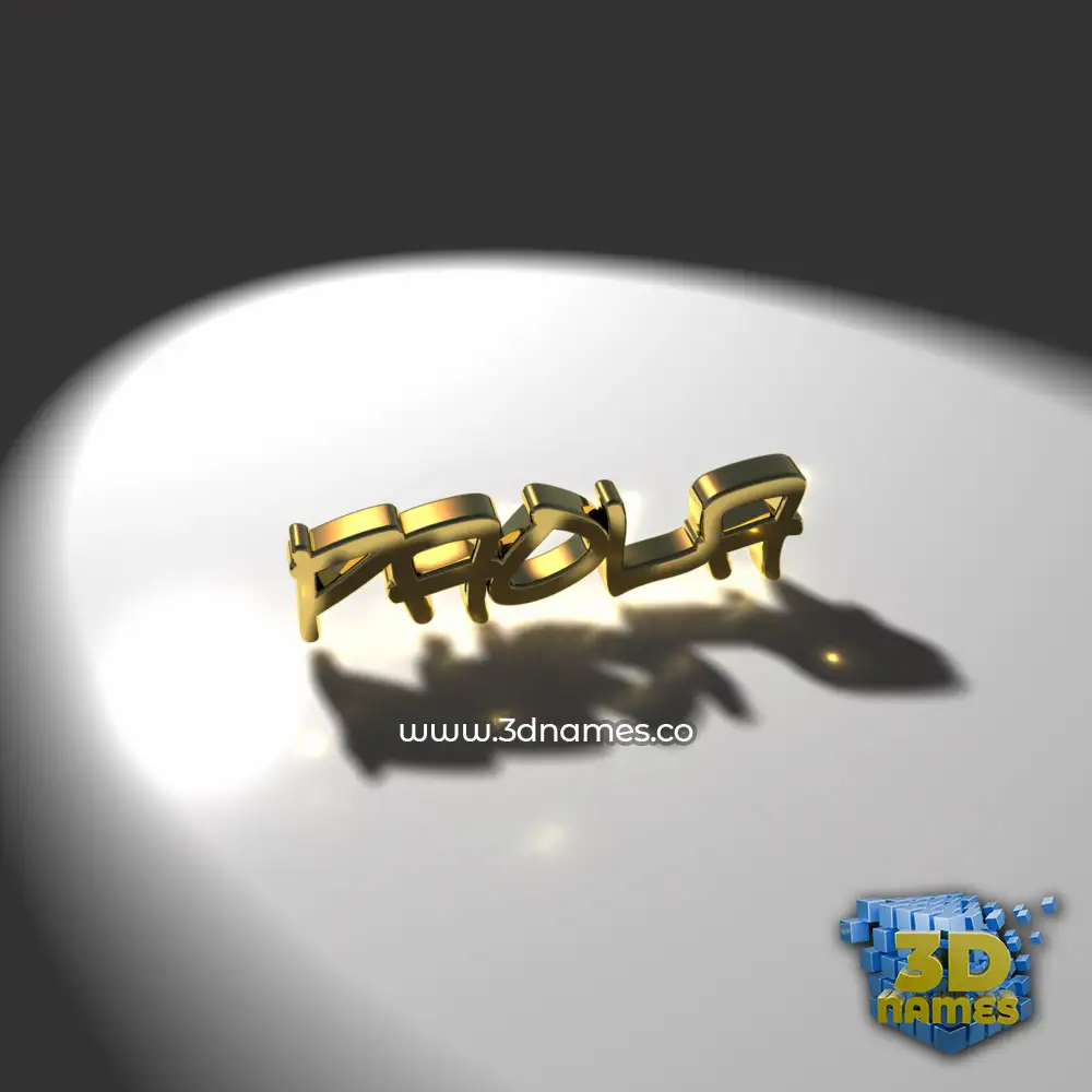 paola in Gold Shine style - 3D name wallpaper