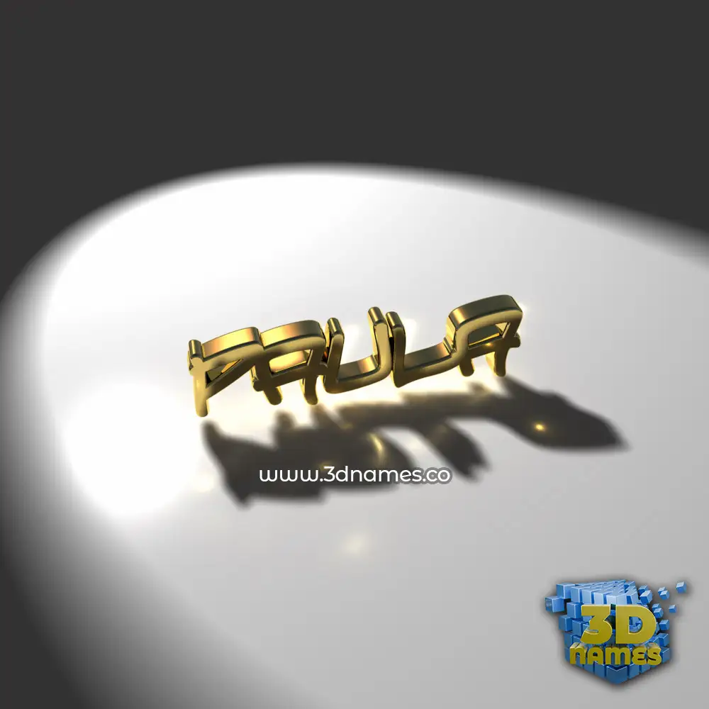 paula in Gold Shine style - 3D name wallpaper
