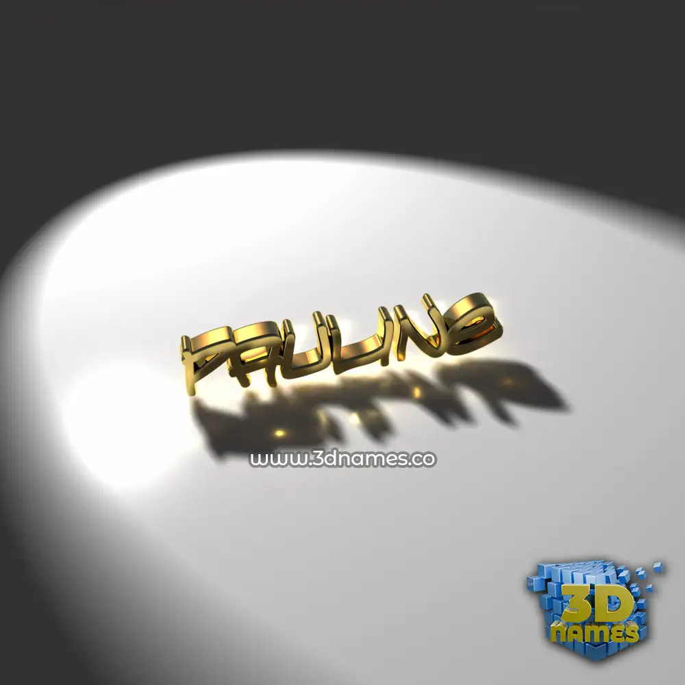 pauline in Gold Shine style - 3D name wallpaper