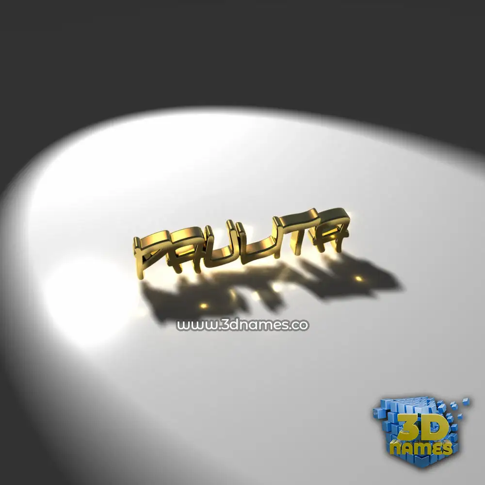paulita in Gold Shine style - 3D name wallpaper