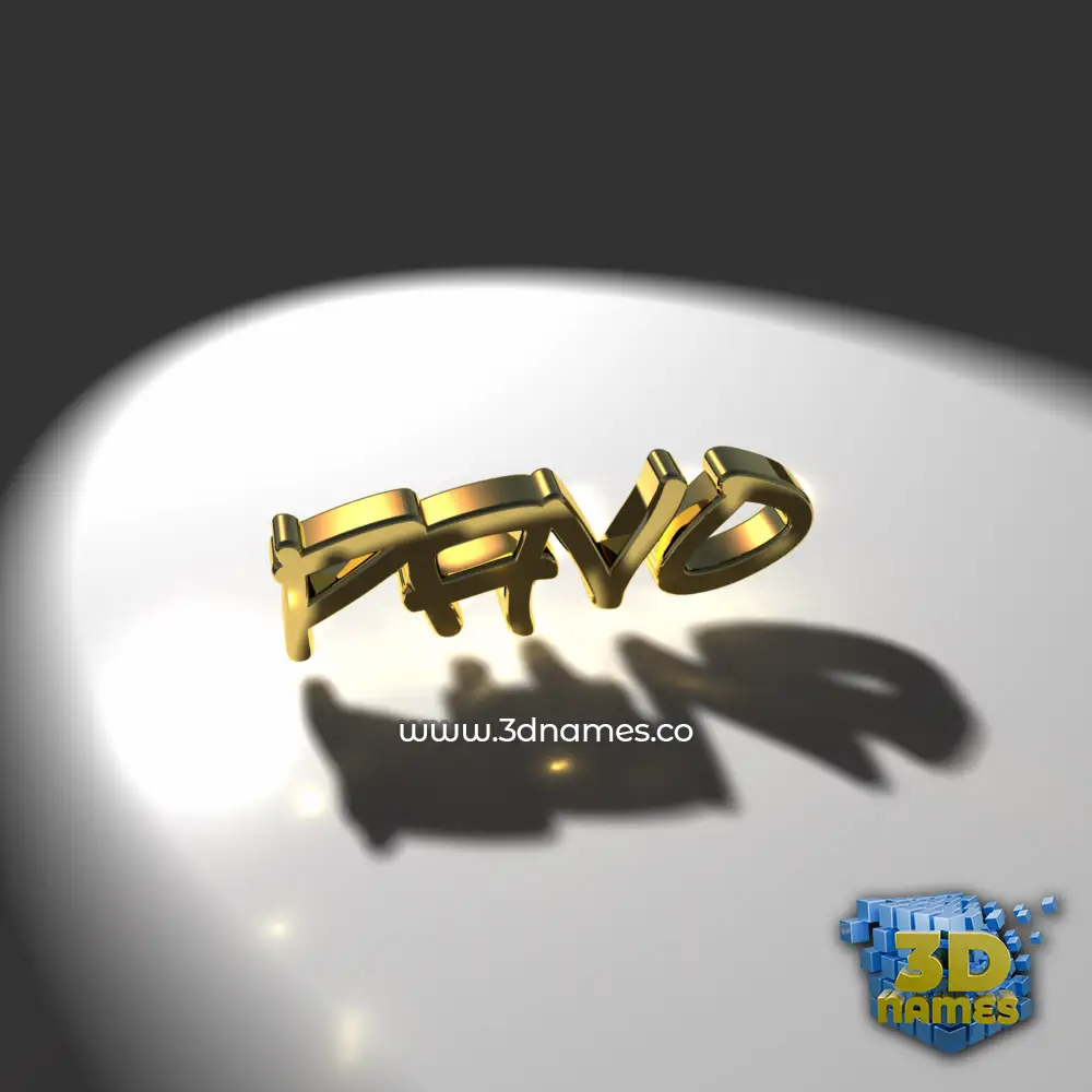 pavo in Gold Shine style - 3D name wallpaper