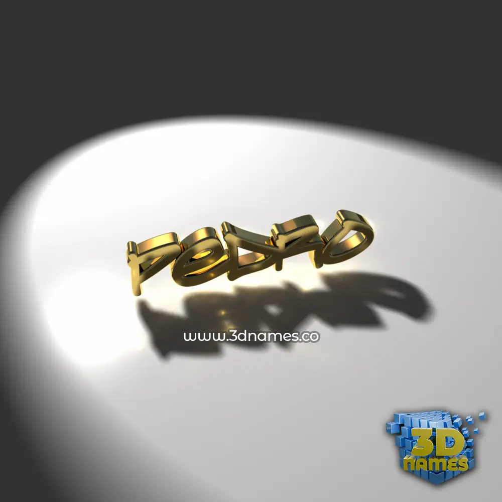 pedro in Gold Shine style - 3D name wallpaper