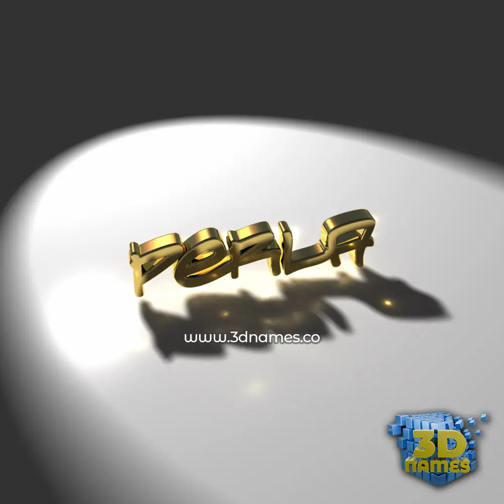 perla in Gold Shine style - 3D name wallpaper