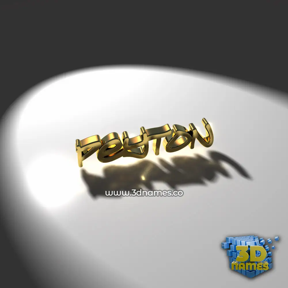 peyton in Gold Shine style - 3D name wallpaper