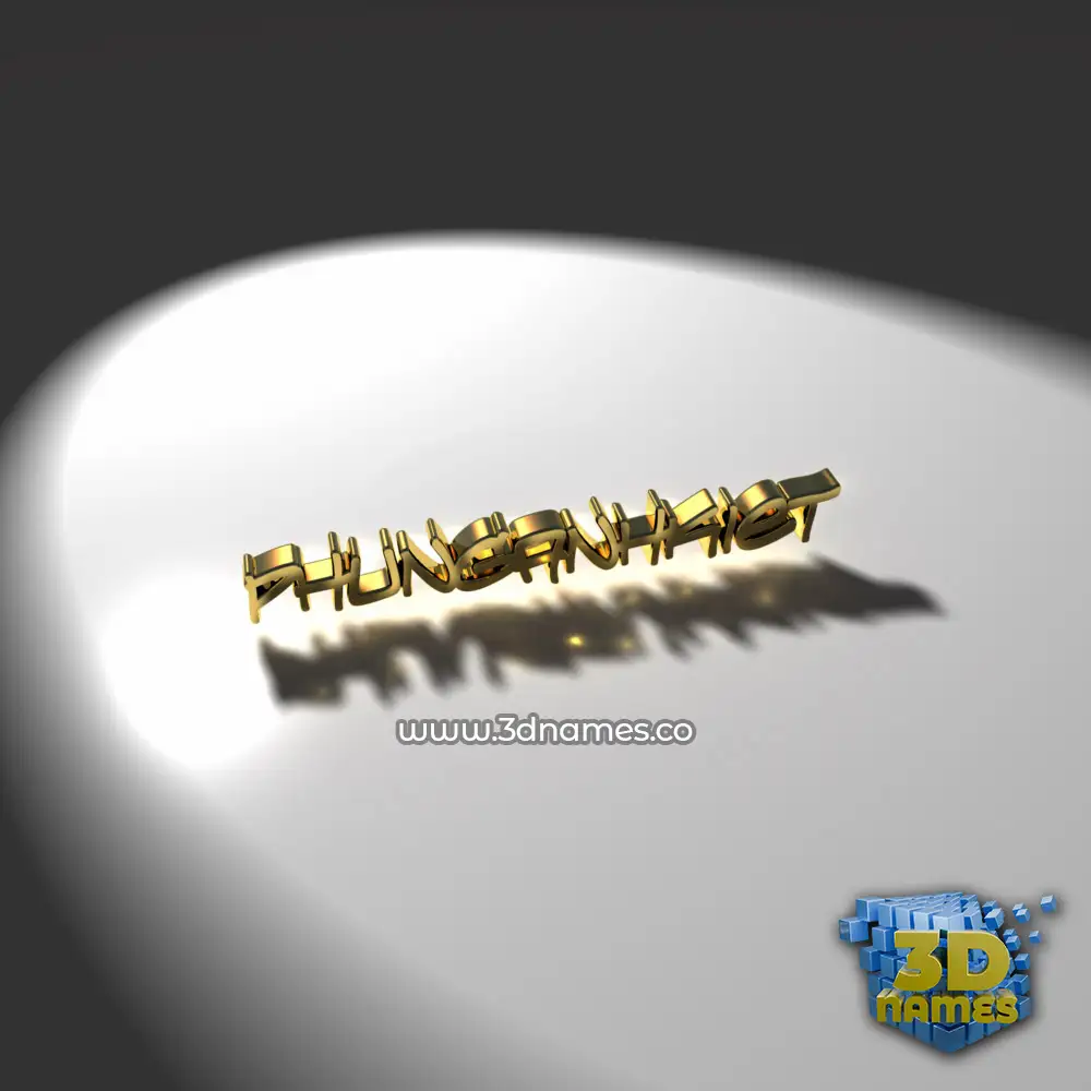 phunganhkiet in Gold Shine style - 3D name wallpaper