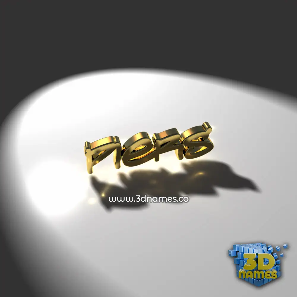 piers in Gold Shine style - 3D name wallpaper