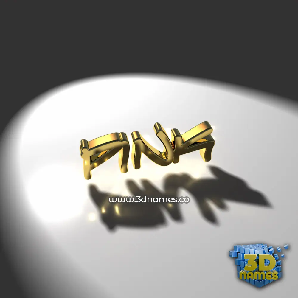 pink in Gold Shine style - 3D name wallpaper