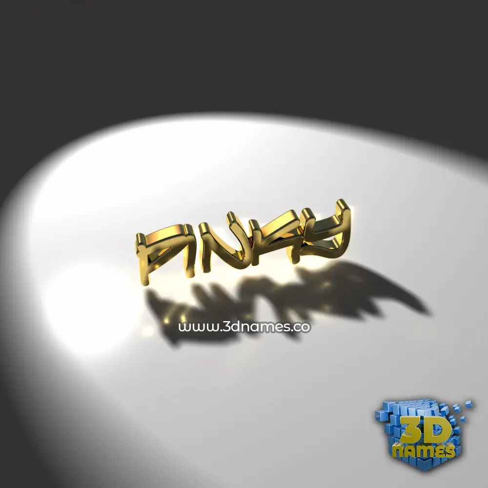 pinky in Gold Shine style - 3D name wallpaper