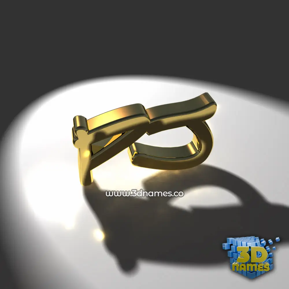 pj in Gold Shine style - 3D name wallpaper