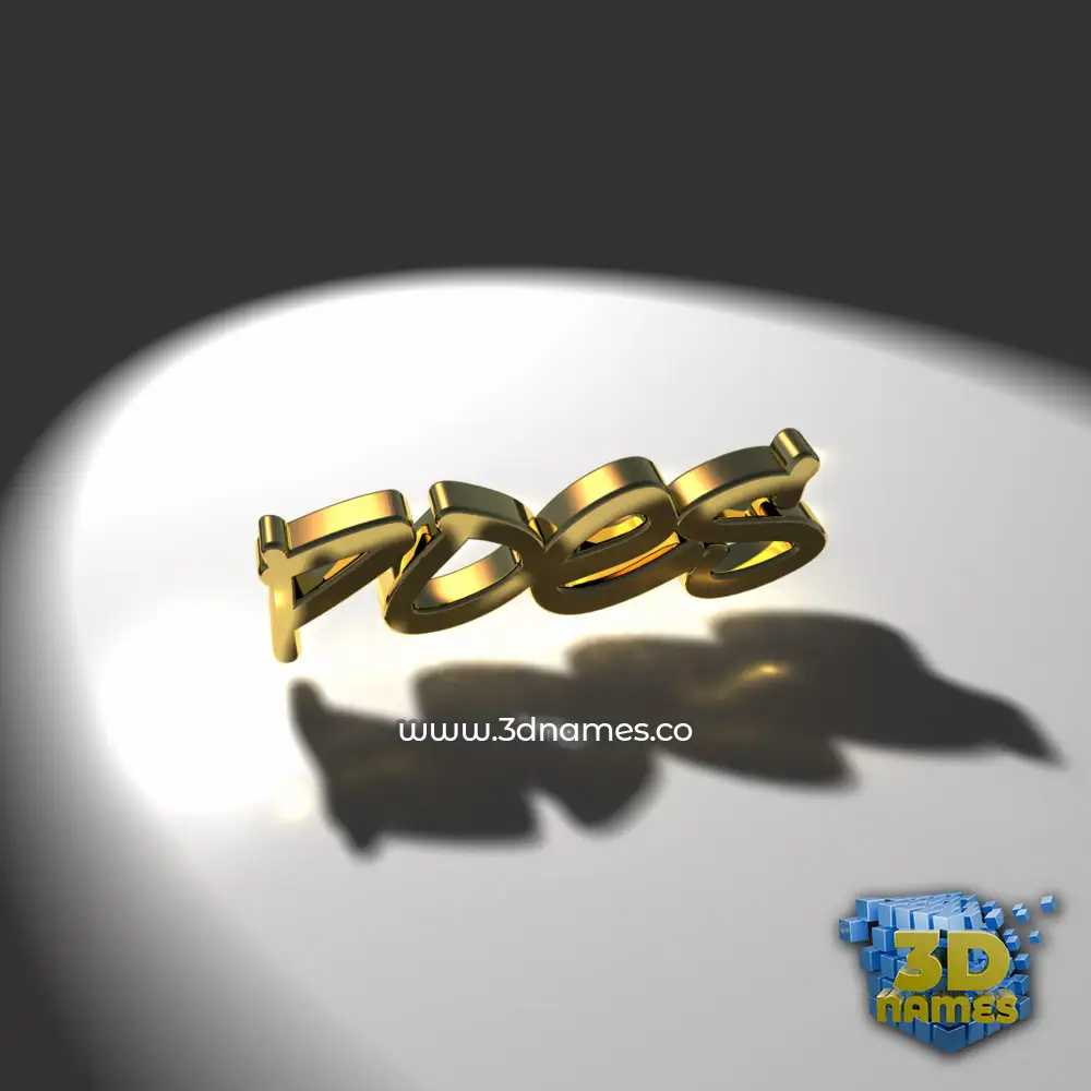 poes in Gold Shine style - 3D name wallpaper