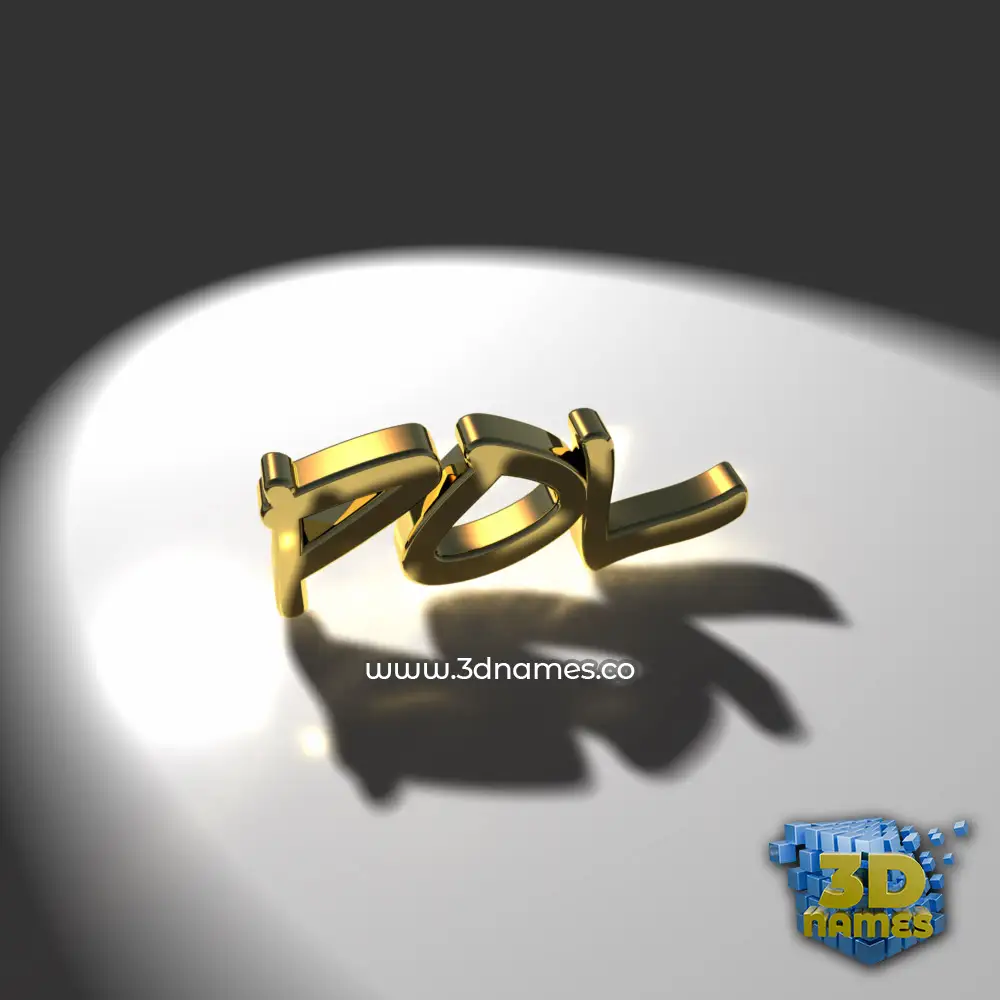 pol in Gold Shine style - 3D name wallpaper