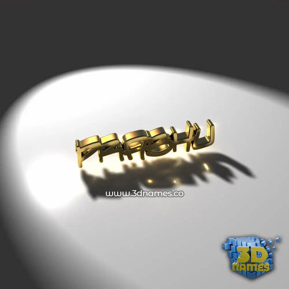prabhu in Gold Shine style - 3D name wallpaper