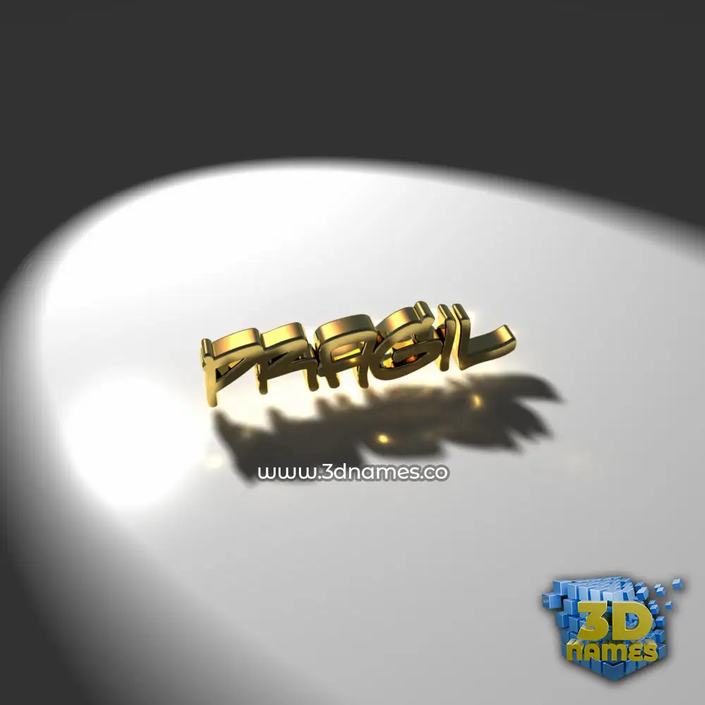 pragil in Gold Shine style - 3D name wallpaper
