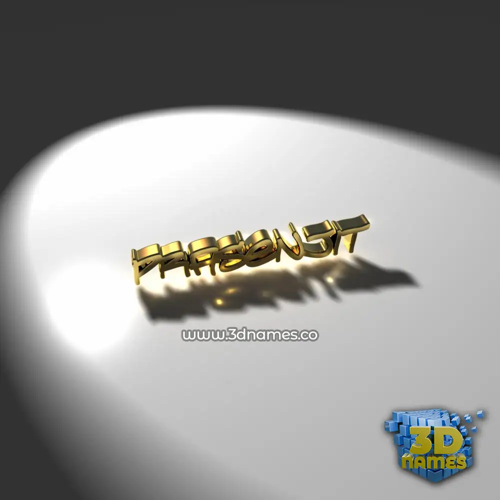 prasenjit in Gold Shine style - 3D name wallpaper