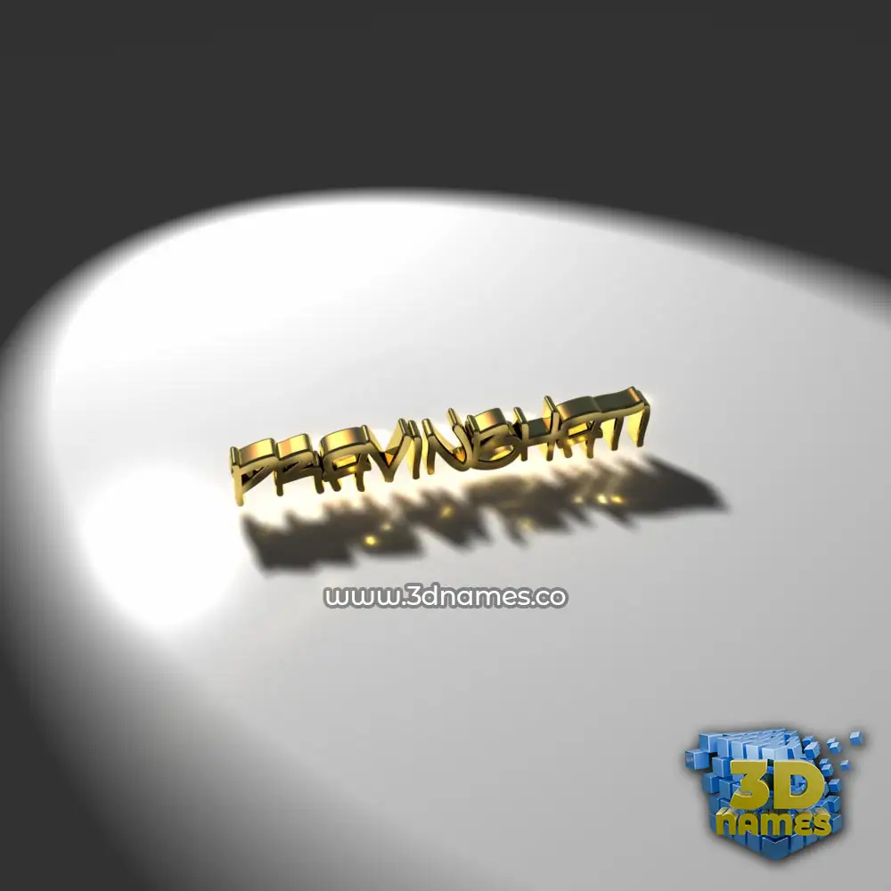 pravinbhati in Gold Shine style - 3D name wallpaper