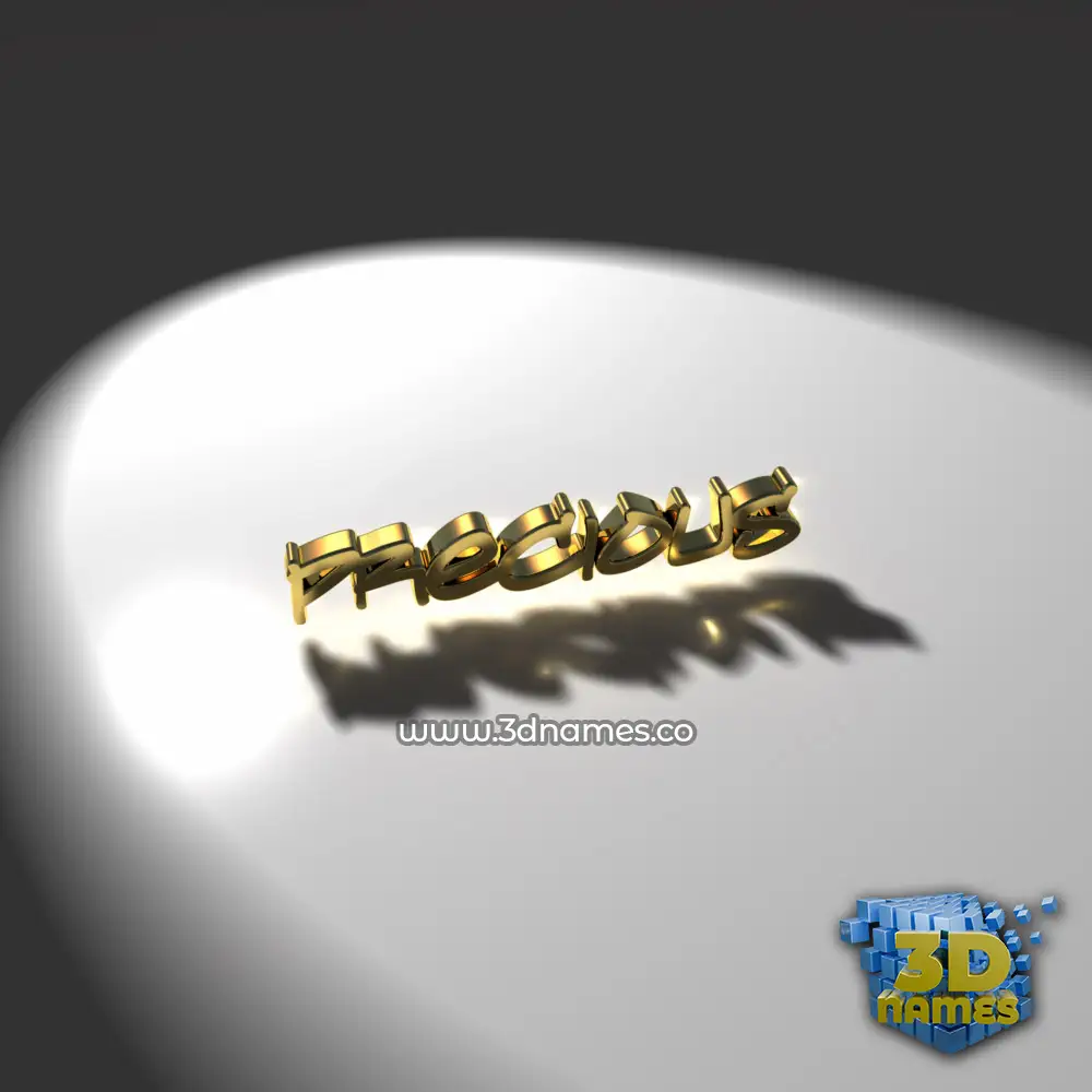 precious in Gold Shine style - 3D name wallpaper