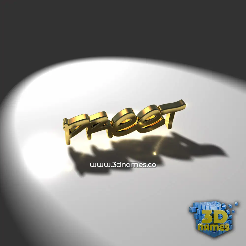 preet in Gold Shine style - 3D name wallpaper