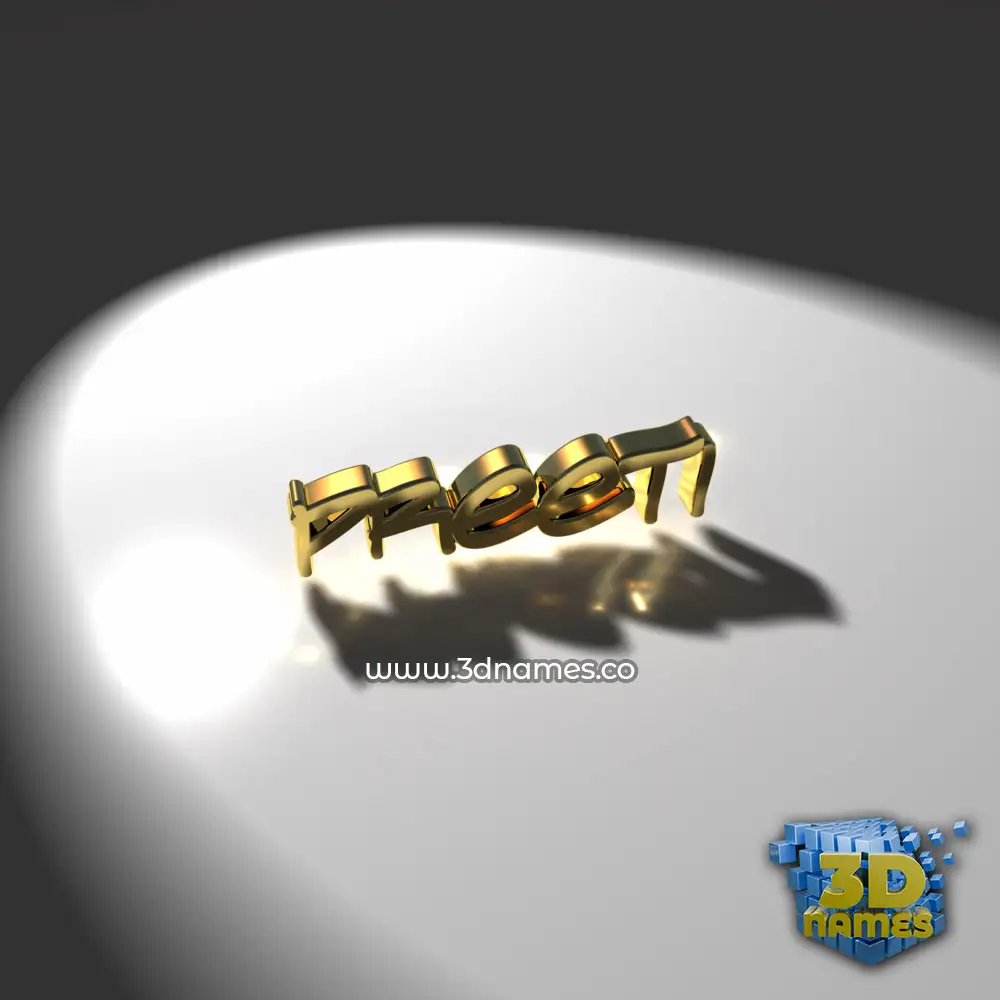 preeti in Gold Shine style - 3D name wallpaper