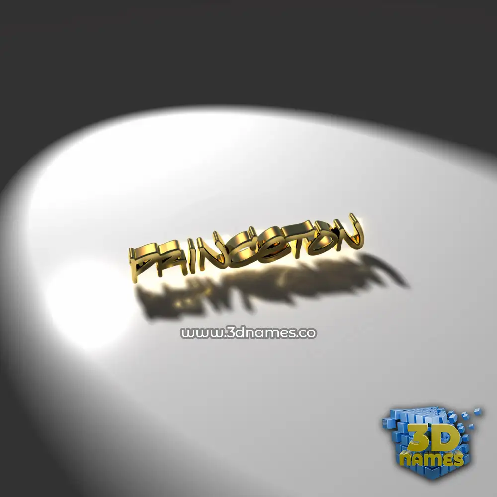 princeton in Gold Shine style - 3D name wallpaper