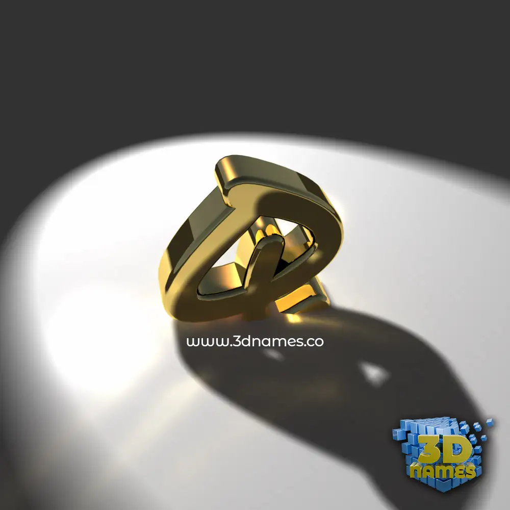 q in Gold Shine style - 3D name wallpaper