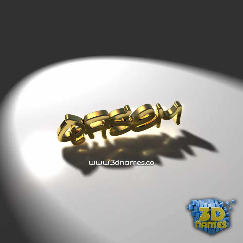 qasem in Gold Shine style - 3D name wallpaper