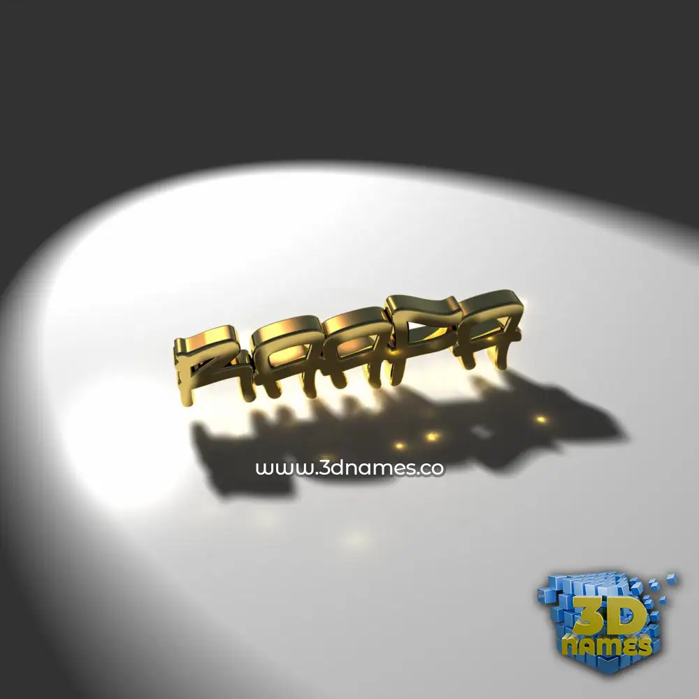 raafa in Gold Shine style - 3D name wallpaper