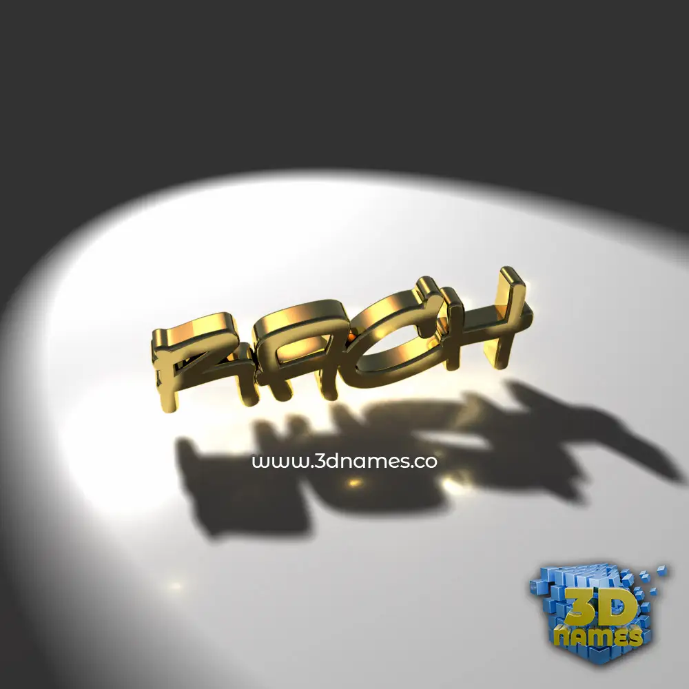 rach in Gold Shine style - 3D name wallpaper