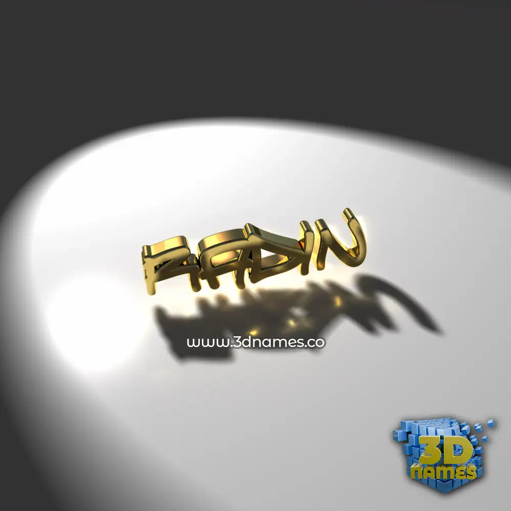 radin in Gold Shine style - 3D name wallpaper