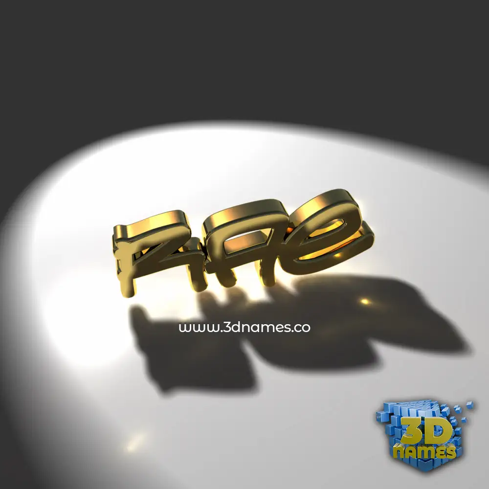 rae in Gold Shine style - 3D name wallpaper