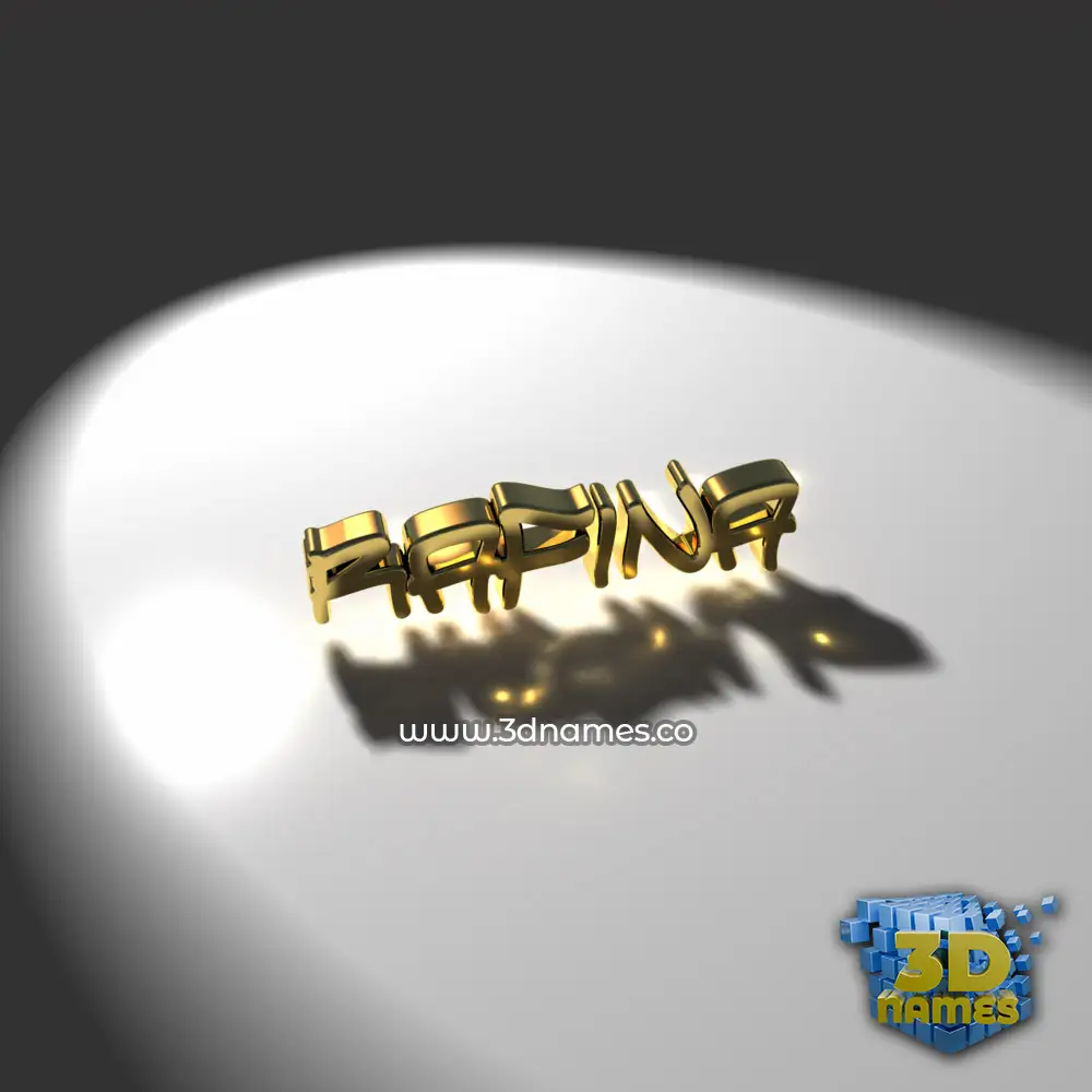 rafina in Gold Shine style - 3D name wallpaper