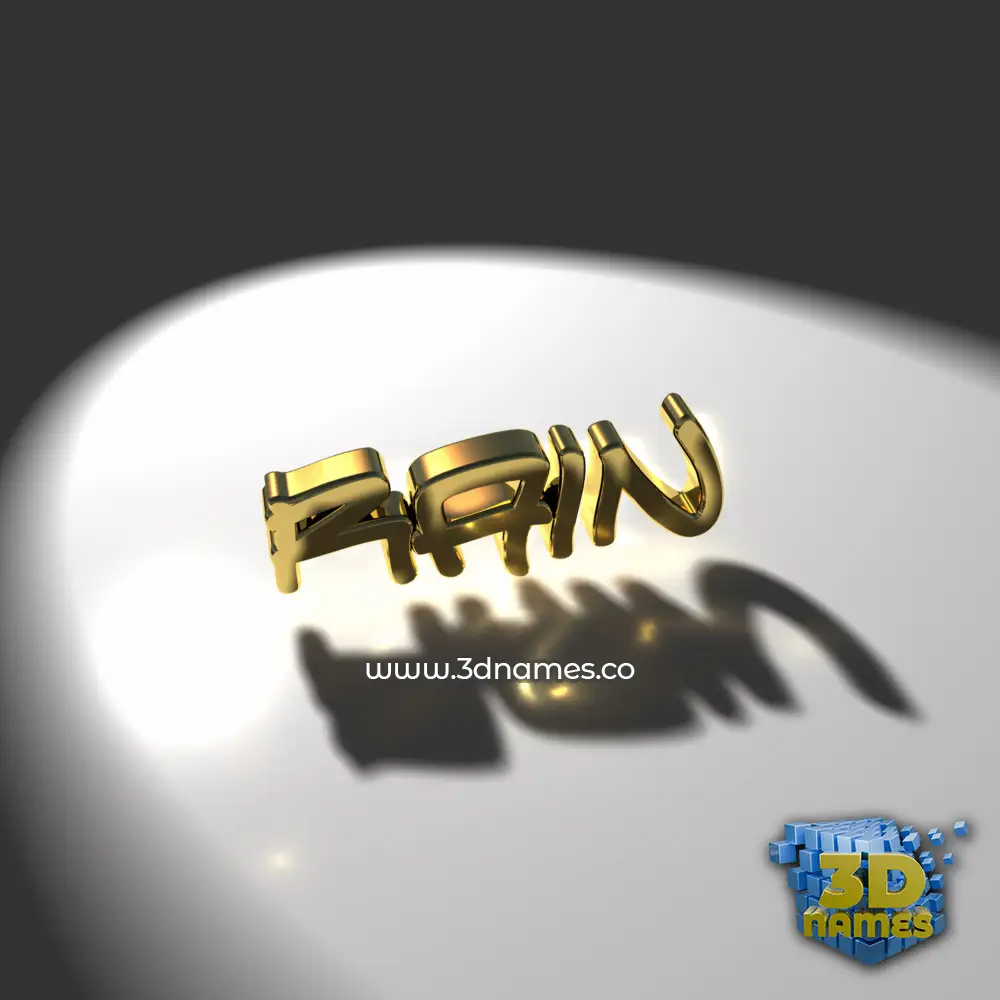 rain in Gold Shine style - 3D name wallpaper