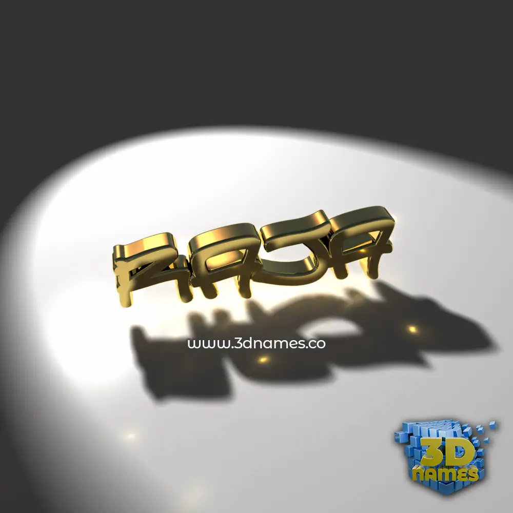 raja in Gold Shine style - 3D name wallpaper