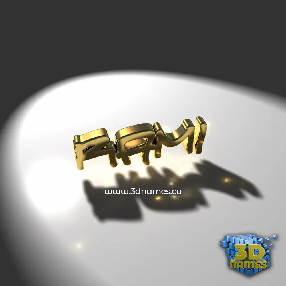 rami in Gold Shine style - 3D name wallpaper