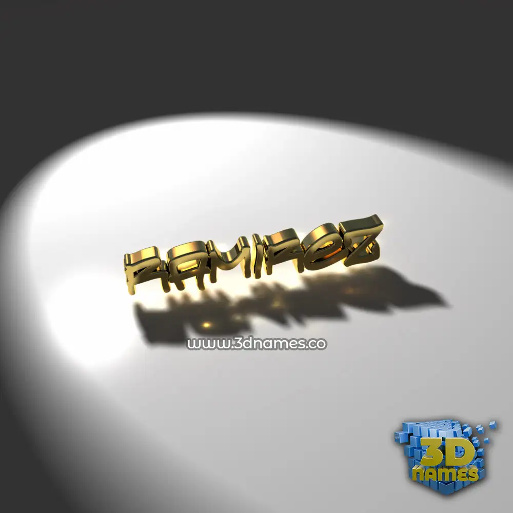 ramirez in Gold Shine style - 3D name wallpaper