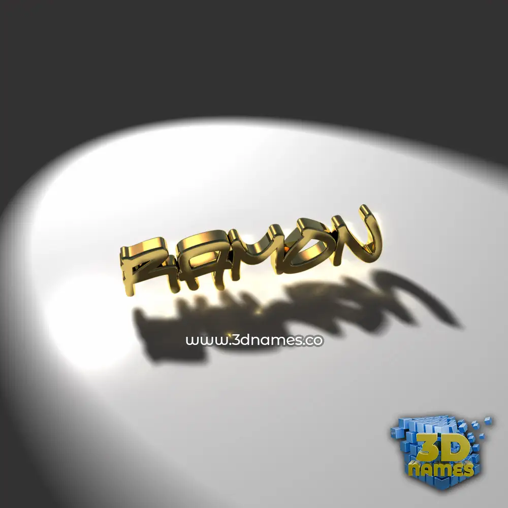 ramon in Gold Shine style - 3D name wallpaper