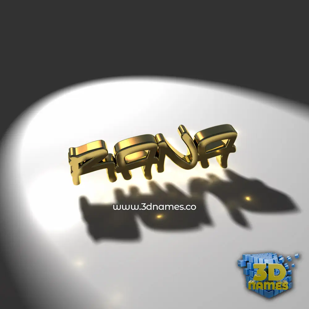 rana in Gold Shine style - 3D name wallpaper