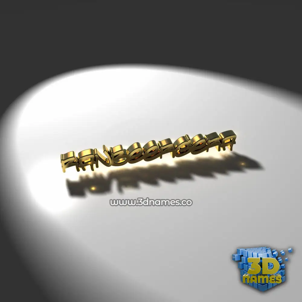 ranbeergera in Gold Shine style - 3D name wallpaper