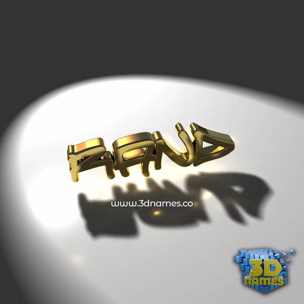 rand in Gold Shine style - 3D name wallpaper