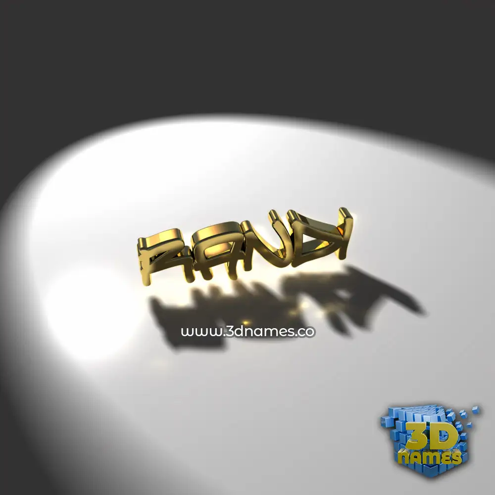 randi in Gold Shine style - 3D name wallpaper