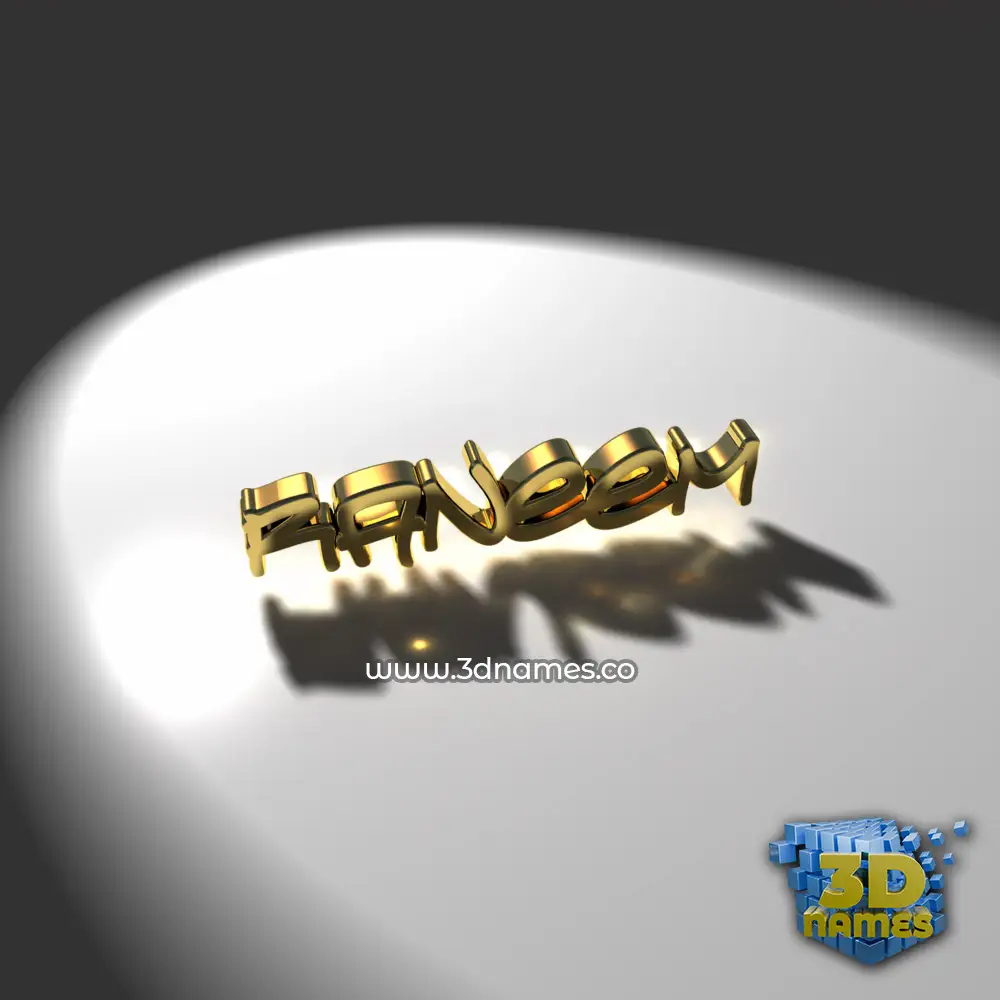 raneem in Gold Shine style - 3D name wallpaper