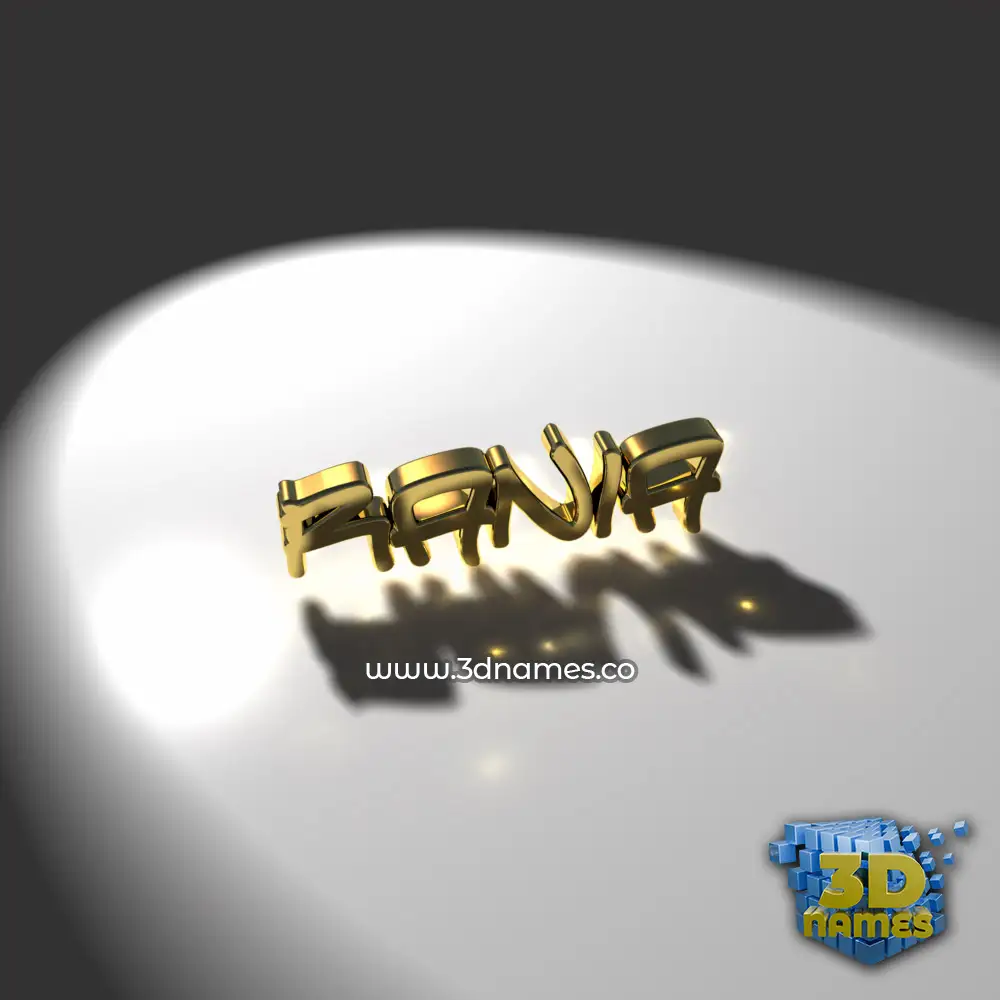 rania in Gold Shine style - 3D name wallpaper