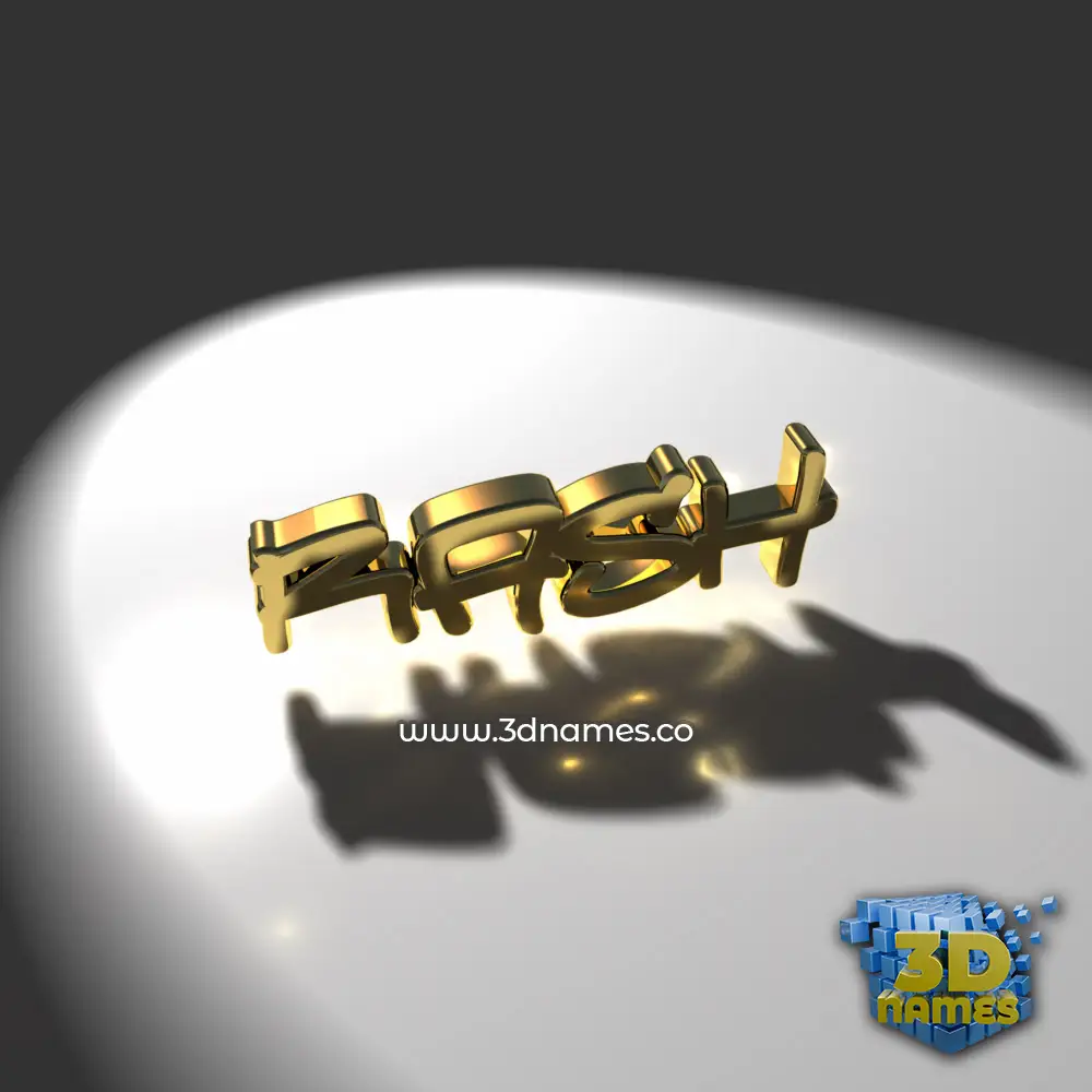 rash in Gold Shine style - 3D name wallpaper