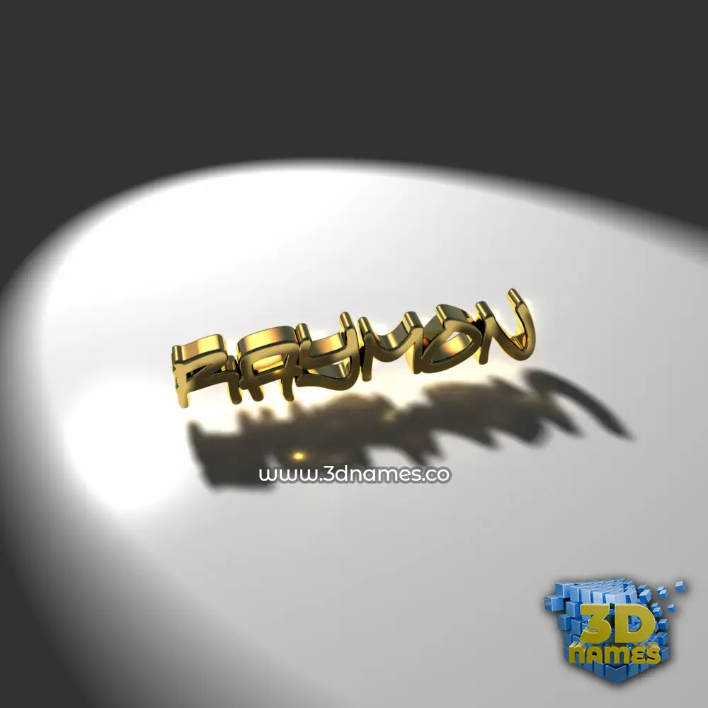 raymon in Gold Shine style - 3D name wallpaper