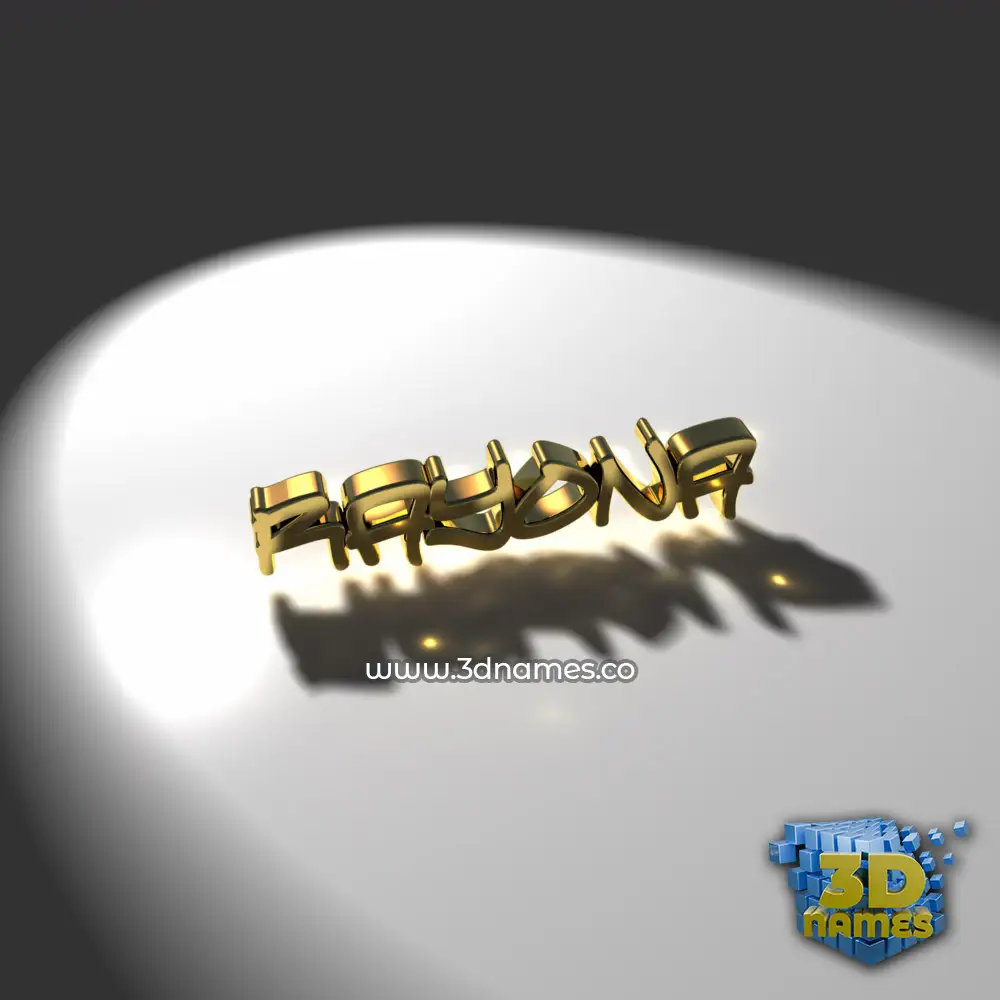 rayona in Gold Shine style - 3D name wallpaper